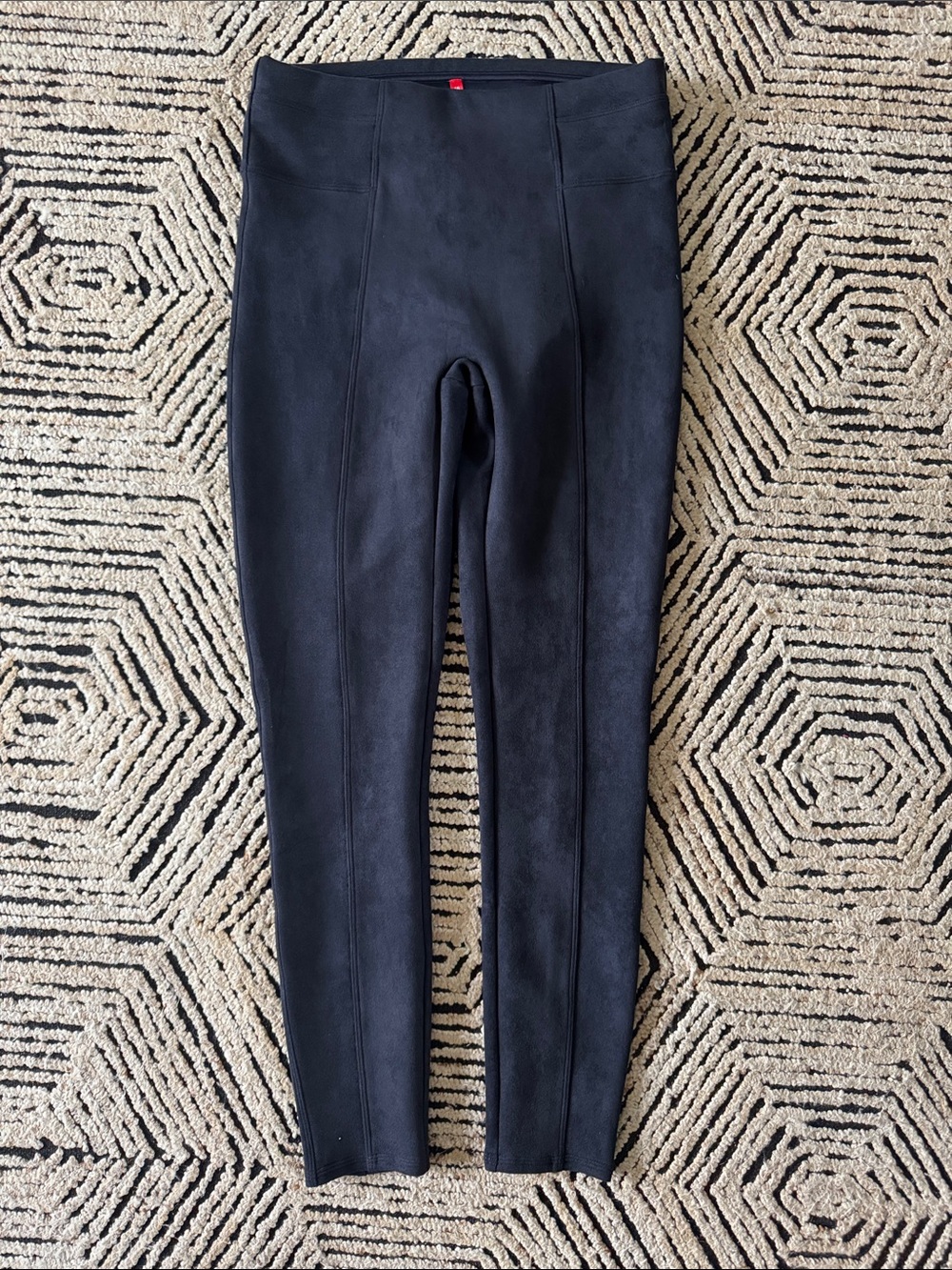 SPANX Blue suede like Leggings, sz M